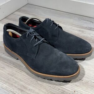 Rockport Walkability Navy Blue Suede Oxfords Men's Size US 12 M EUC
